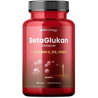 MOVit Energy BetaGlukan 350 mg + Vitamín C + D3 + Zinok Premium 60 kapsúl