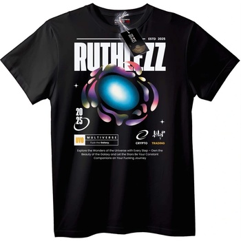 NOONEBRAND Тениска Ruthezz Мултивселена - XL, Black