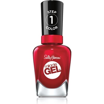 Sally Hansen Miracle Gel гел лак за нокти без използване на UV/LED лампа цвят 680 Rhapsody Red 14, 7ml