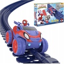 Flextrem Flexibilní autodráha Spidey Marvel Set Smoby s elektronickým autíčkem 184 dílů dráhy 4,40 m délka s pavučinou od 4 let