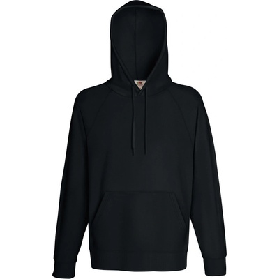 Fruit of the Loom mikina Lightweight Hooded Sweat s kapucí raglánová, pánská COT16214000201 black