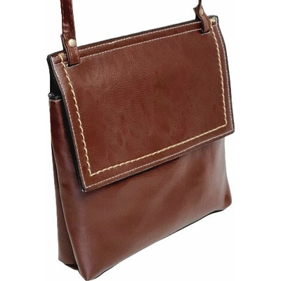RB-nakuplevne Kabelka crossbody hnědá eko kůže 23x24 cm