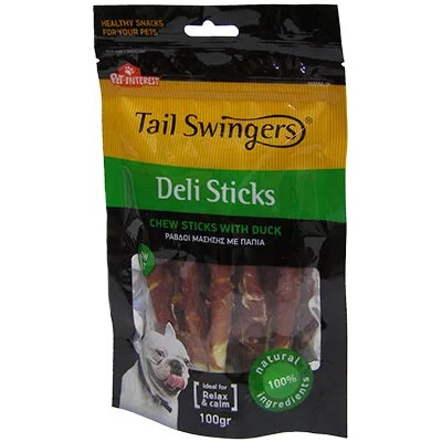 Pet Interest Deli Chewsticks With Duck пръчици от волска кожа увити в патешко филе, 100гр