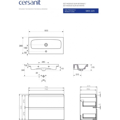 Cersanit S801-225