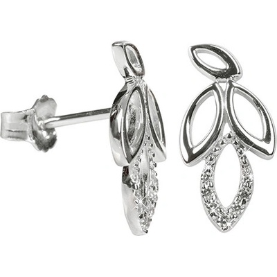 Silver Cat Půvabné stříbrné náušnice s krystaly SC150