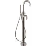 Inter Ceramic Стоящ смесител за вана ICL 8213C, месинг, хром, подово захранване, с шлаух и слушалка, 110.4x25см (8213C)