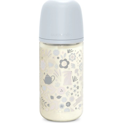 Suavinex Wonderland láhev sklo fyziologická SX Pro MF Liberty modrá 240 ml