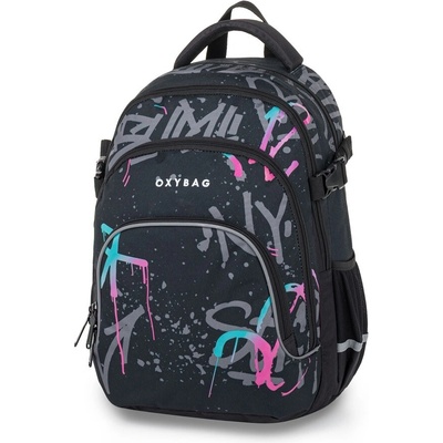 Oxybag batoh OXY SCOOLER Graffiti růžová