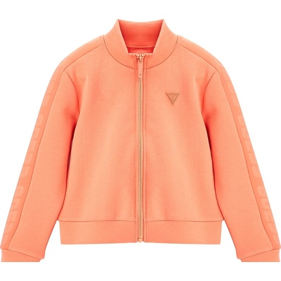 GUESS Спортен суичър в оранжево за момиче с релефни надписи Guess