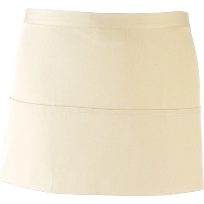 Premier Workwear Krátka čašnícka zástera s vreckami Natural