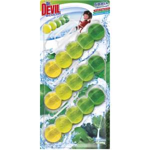 Dr. Devil WC BiCOLOR 5BALL Natur Fresh кошничка за тоалетна 3х35гр (289282882)