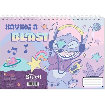 Diakakis Скицник със спирала А4, 30л, lilostitch (30204-А-lilostitch)