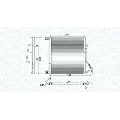 Kondenzátor, klimatizace MAGNETI MARELLI 350203810000