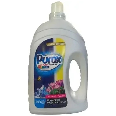 Purox Планински цветя 143 пранета течен препарат за цветно пране