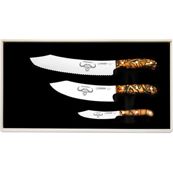 GIESSER серия PremiumCut Set No. III, Acrylic, spicy orange Комплект ножове, GIE. 1996.3. so (GIE.1996.3.so)