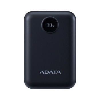 ADATA C100 10000mAh Power Bank с черен цифров дисплей (PC10022-12BK)