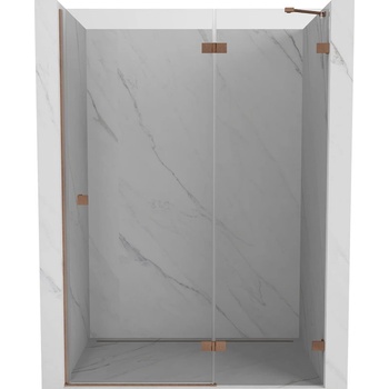 Mexen Lunar сгъваеми врати за душ десни 140 см, прозрачни, матирана мед - 834-140-000-65-00-P (834-140-000-65-00-P)