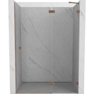Mexen Lunar сгъваеми врати за душ десни 140 см, прозрачни, матирана мед - 834-140-000-65-00-P (834-140-000-65-00-P)