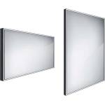 Nimco - Огледало със LED осветление, 120x70 см, алуминий/черно ZPC 13006-90 (ZPC 13006-90)