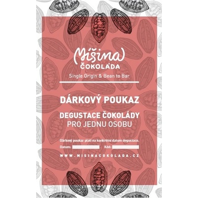 Míšina čokoláda Degustace čokolády pro jednoho Termíny degustace čokolády: 6. 10. 2026 v 18 hod.