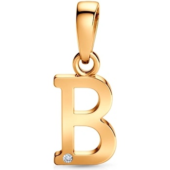 SAVICKI Висулка с буква В savicki : злато, диаманти