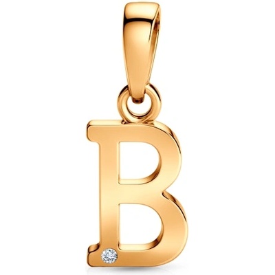 SAVICKI Висулка с буква В savicki : злато, диаманти