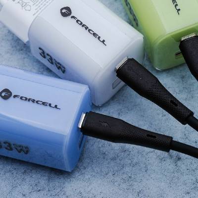 Forcell C343 USB A na Lightning 2,4A 12W silikonový 1m černý