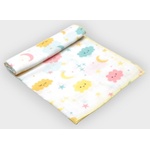Rainy Бебешка муселинова пелена Rainy - Розови облаци и звезди, 50 х 110 cm (202387) - baby