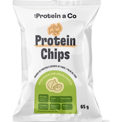 ProteinaCo Proteínové chipsy Smotana a cibuľa 65 g