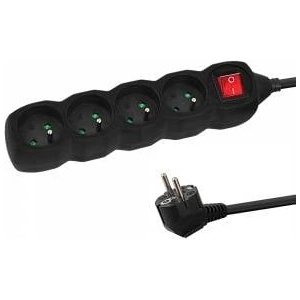 Esperanza power strip 4 sockets switch 3m black