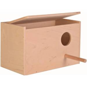 TRIXIE Wooden Nest - Дървено гнездо за малки папагали 21 х 13 х 12 см
