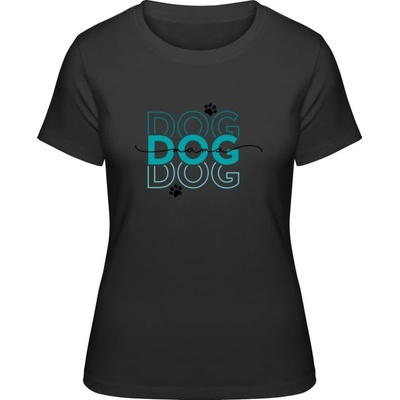 Premium Tričko Diazjn DOG DOG DOG mama Čierna