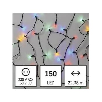 EMOS 150 LED reťaz 22,35 m tradičné vonkajšie aj vnútorné multicolor D4AM12