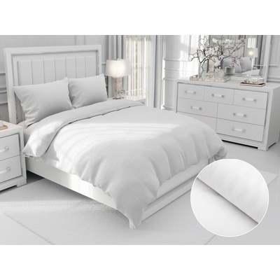 Biante damašek obliečky Atlas Grádl DM-010 Biele pásiky 1cm 220x240 2x70x90