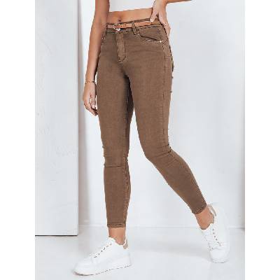 DsDstreet Dámské skinny džíny bílá kaki