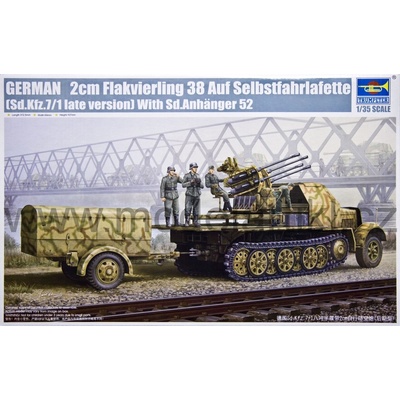 Trumpeter 2cm Flakvierling 38 Auf Selbstfahrlafette Sd.Kfz.7/1 late version 1:35