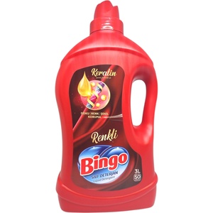  BINGO течен перилен препарат, 50 пранета, 3 литра, Цветно пране, Renkli