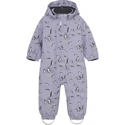 Dětský membránový overal Color Kids Lila tučňáci
