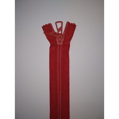 Zip spirálový, červený, RŮZNÉ DÉLKY 25