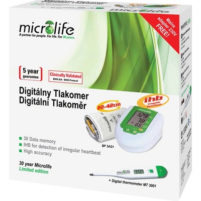 Microlife BP 3AG1 zelený + teplomer