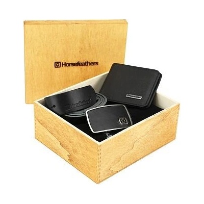 HORSEFEATHERS Prémiový dárkový box peněženka + pásek + ponožky 3pack
