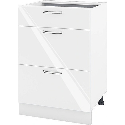 ИРИМ Долен кухненски шкаф Сити БФ-Бяло гланц-05-57 60 см