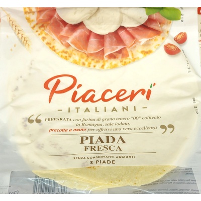 Piaceri italiani piada fresca čerstvá piadina 3ks 360 g