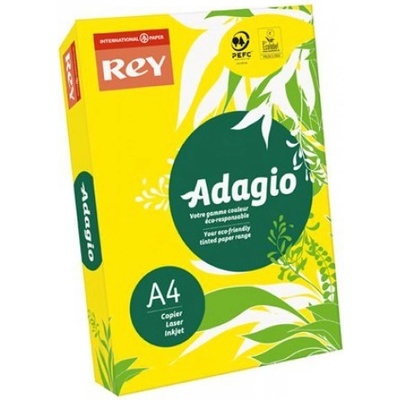 REY Adagio Farebný papier A4 80 g žltý