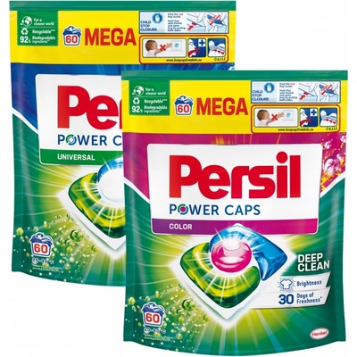Persil Power pracie kapsuly set farba + univerzálna zmes 2 x 60 PD