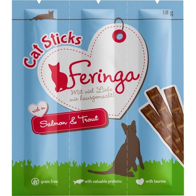 Feringa 3х6г Feringa Sticks, лакомство за котки със сьомга и пъстърва