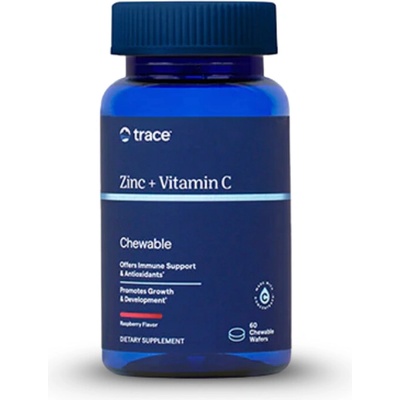 Trace Minerals Zinek + Vitamín C 60 žvýkacích tablet