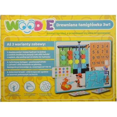 SWEDE Drevená logická hra 3v1 Woodie