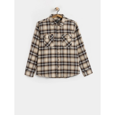 Brixton Bowery Flannel Ls (soft brown plaid)