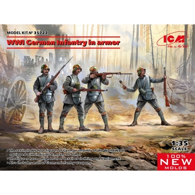 ICM German Infantry in armor WWI 4 fig. 1:35